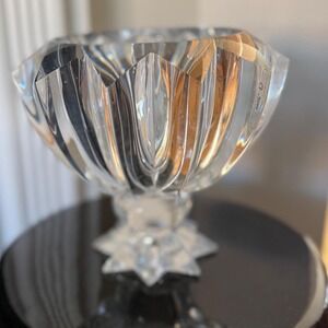 Vtg Grainware Carlisle Lucite-Style Pedestal Bowl Retro Acrylic Centerpiece